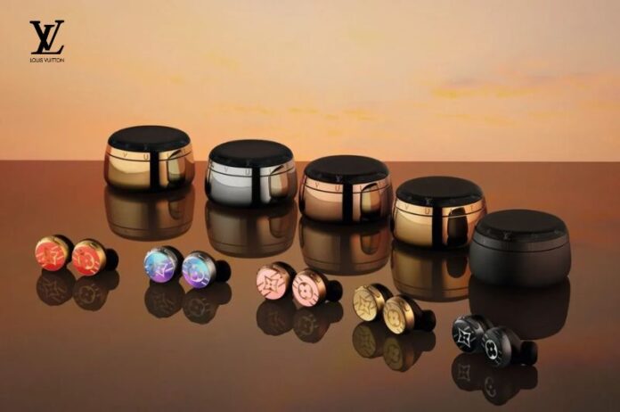 Louis Vuitton's latest wireless earbuds displayed, showcasing their luxurious design and advanced features