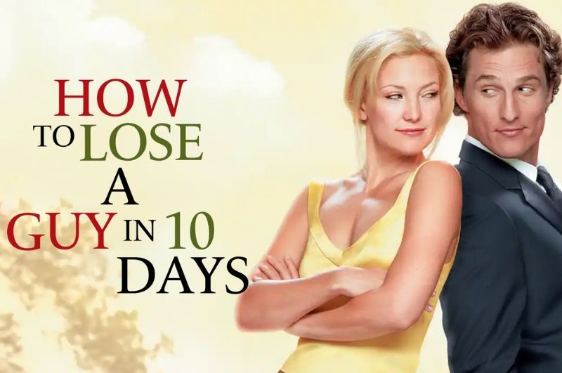 Kate Hudson and Matthew McConaughey in a scene from the romantic comedy How To Lose A Guy In 10 Days.